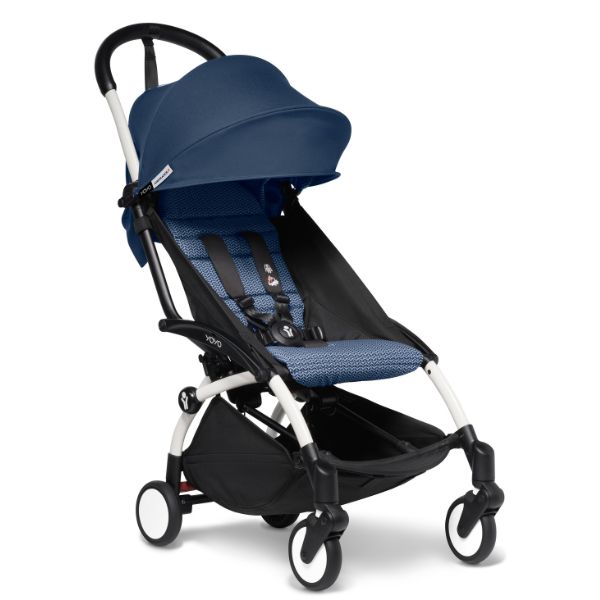 Stokke® YOYO3 Stroller White Frame with Air France Blue Colour Pack