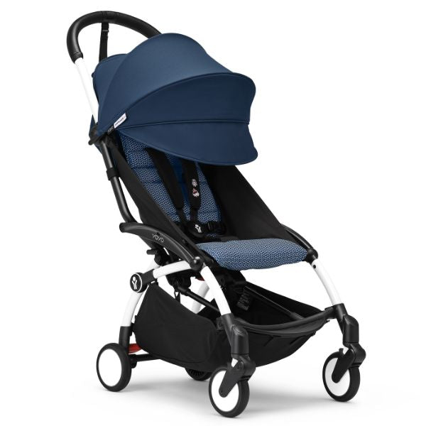 Stokke® YOYO3 Stroller White Frame with Air France Blue Colour Pack