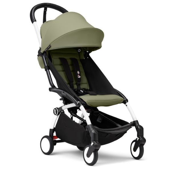 Stokke® YOYO3 Stroller White Frame with Olive Colour Pack