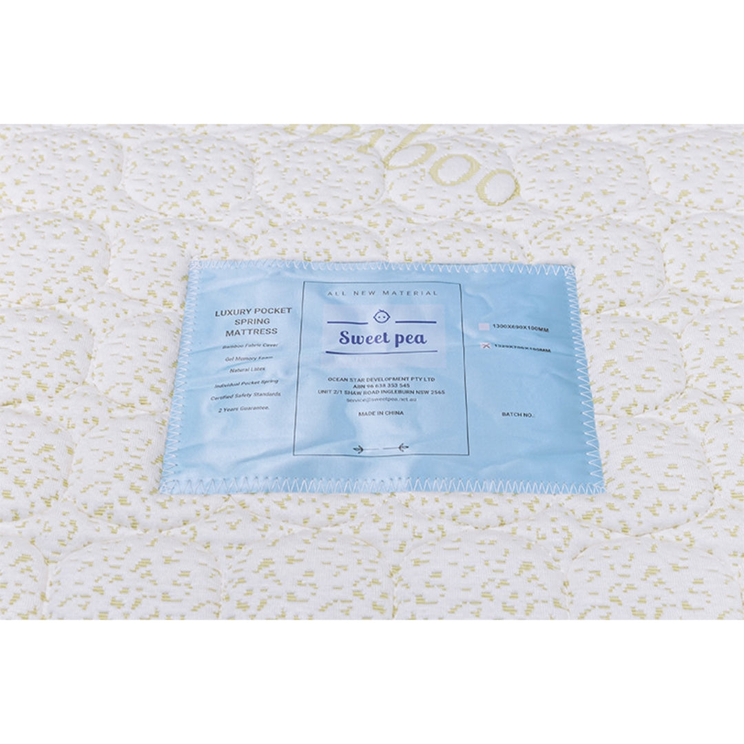Sweet Pea Latex Bamboo Rolled Mattress 130 x 69 x 10cm