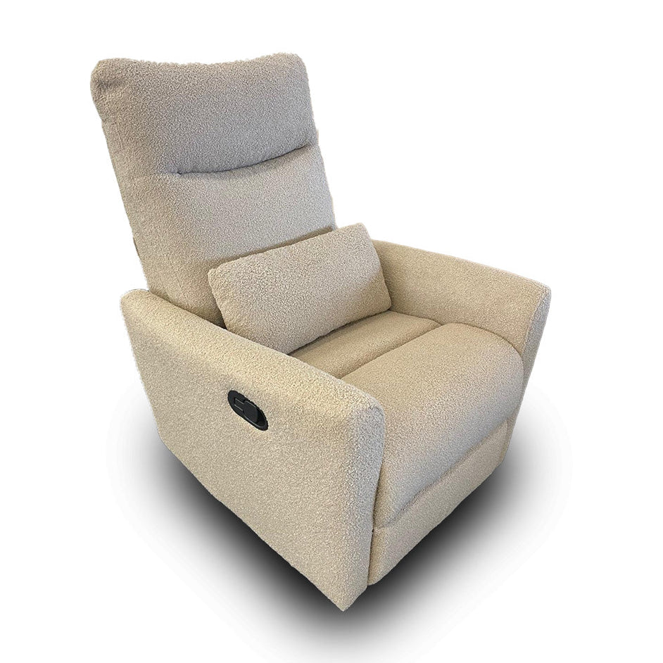 Gusto + Darcy Anesi Reclining Rocking Chair Latte Teddy