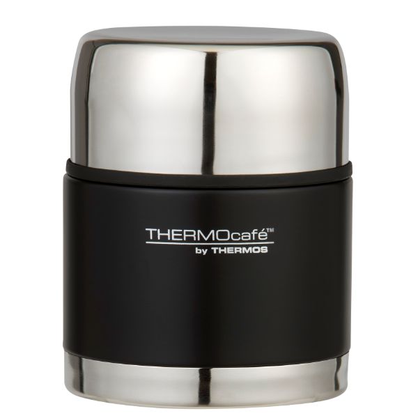 Thermos 500ml Thermocafe Vacuum insulated Food Jar Matte Black