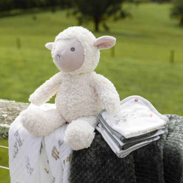 The Little Linen Company Boxed Gift Set Farmyard Lamb
