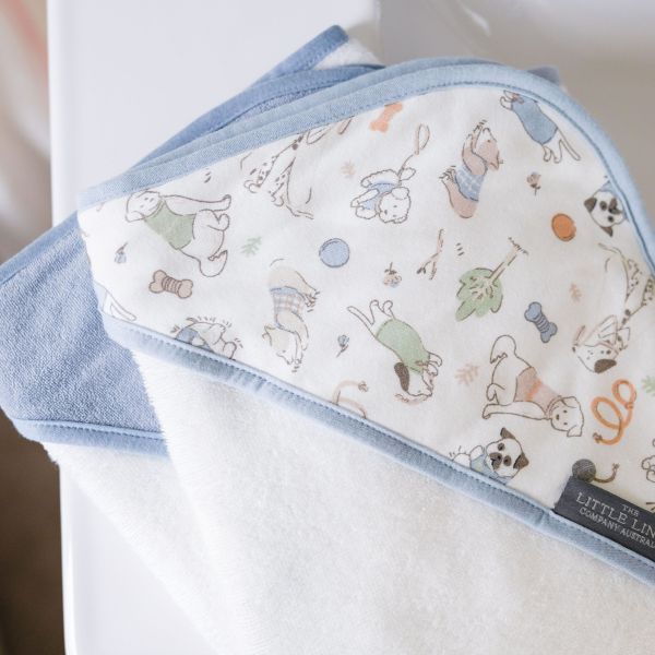 The Little Linen Company Hooded Towel 2pk Barklife Dog