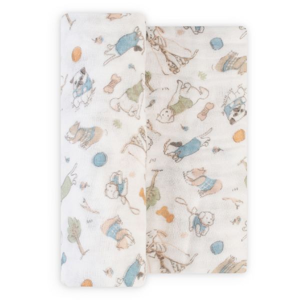The Little Linen Company Muslin Barklife Dog 1pk