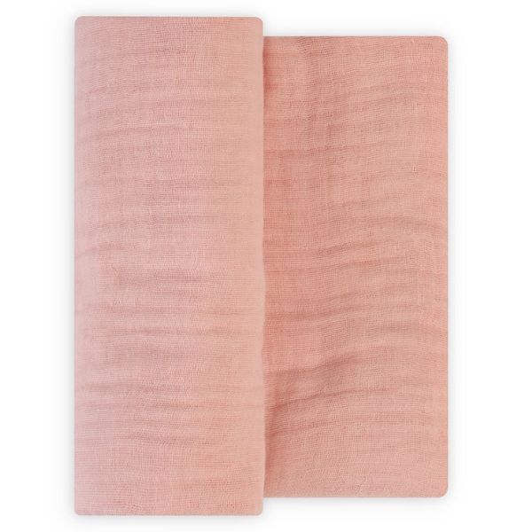 The Little Linen Company Muslin Wrap Solids Harvest Bunny Dusty Pink 1pk