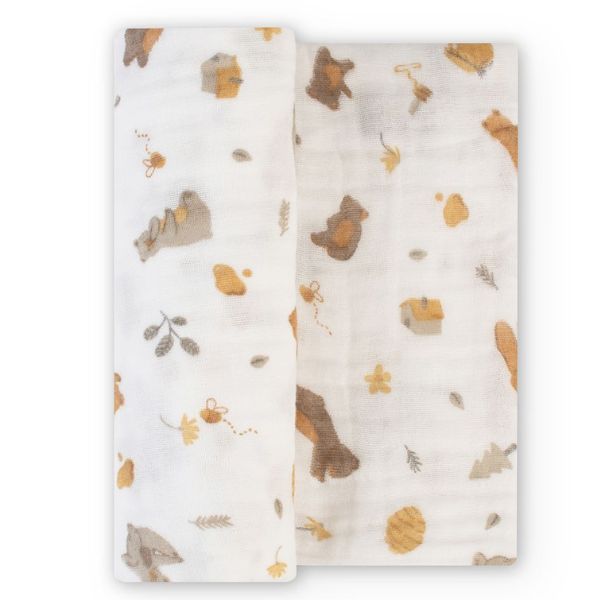 The Little Linen Company Muslin Nectar Bear 1pk