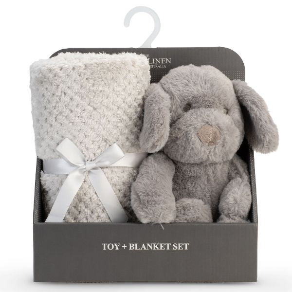 The Little Linen Company Plush Toy & Blanket Barklife Dog