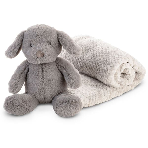 The Little Linen Company Plush Toy & Blanket Barklife Dog