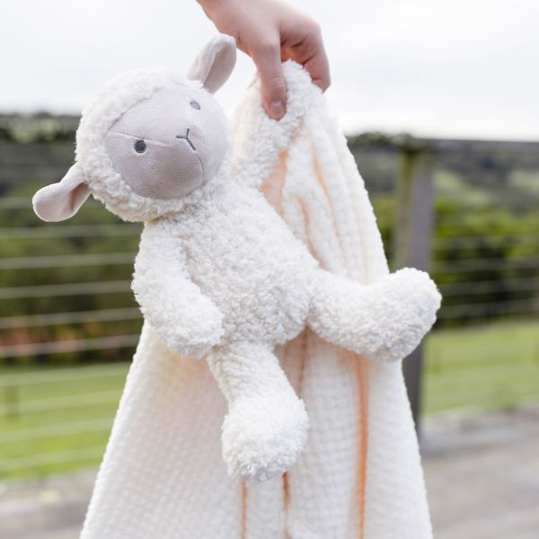 The Little Linen Company Plush Toy & Blanket Farmyard Lamb