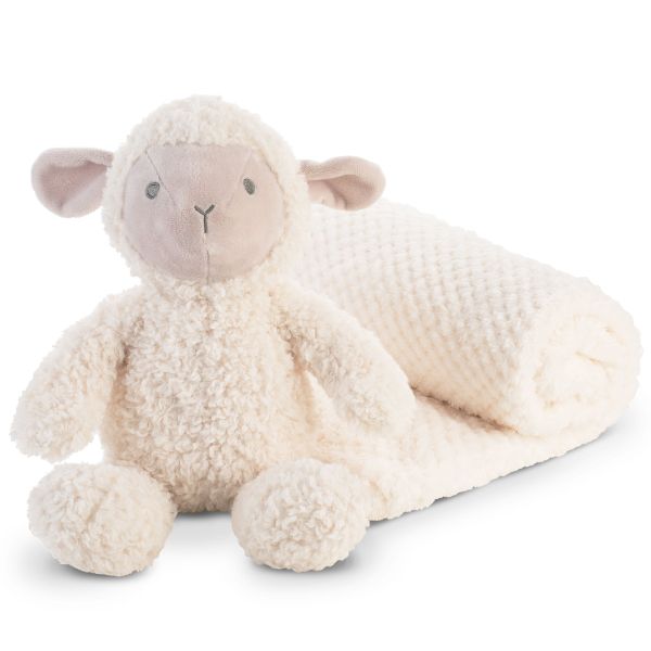 The Little Linen Company Plush Toy & Blanket Farmyard Lamb