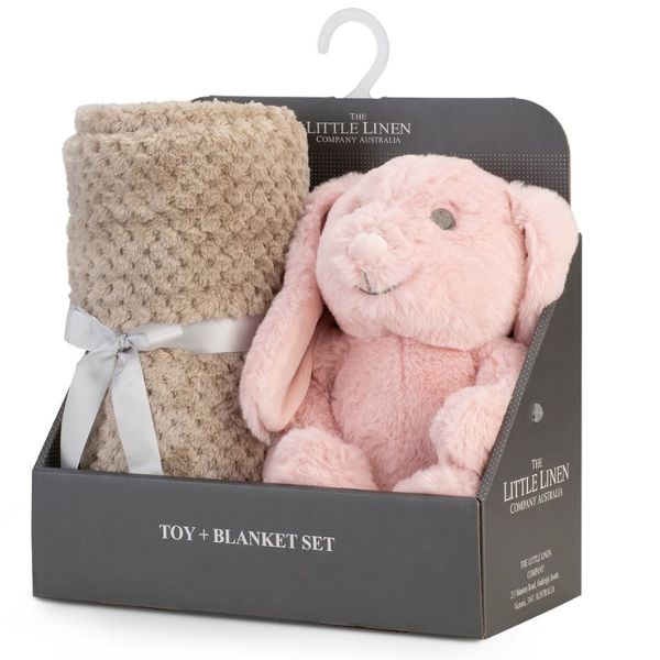 The Little Linen Company Plush Toy & Blanket Harvest Bunny