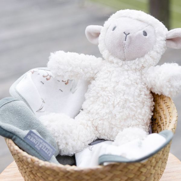 The Little Linen Company Plush Toy & Washers Farmyard Lamb