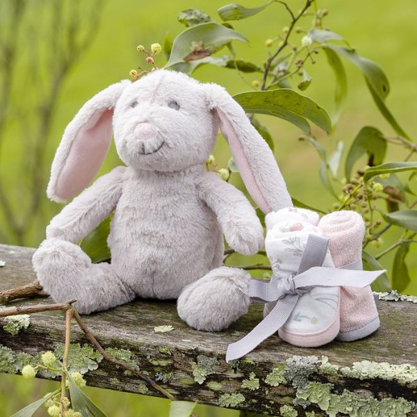 The Little Linen Company Plush Toy & Washers Harvest Bunny