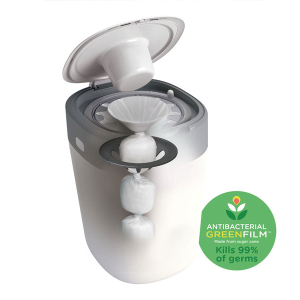 Tommee Tippee Twist & Click Nappy Disposal System Cotton White