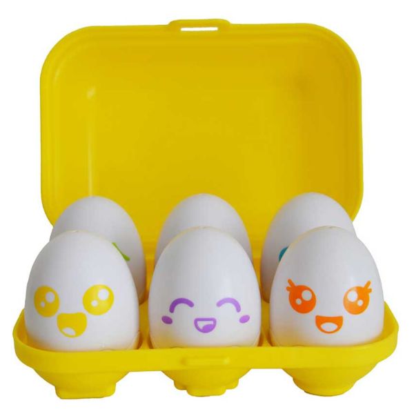Tomy Hide & Squeak Eggs White