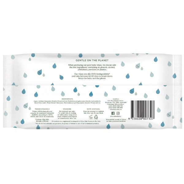 Tooshies ECO Pure Water Baby Wipes 70pk