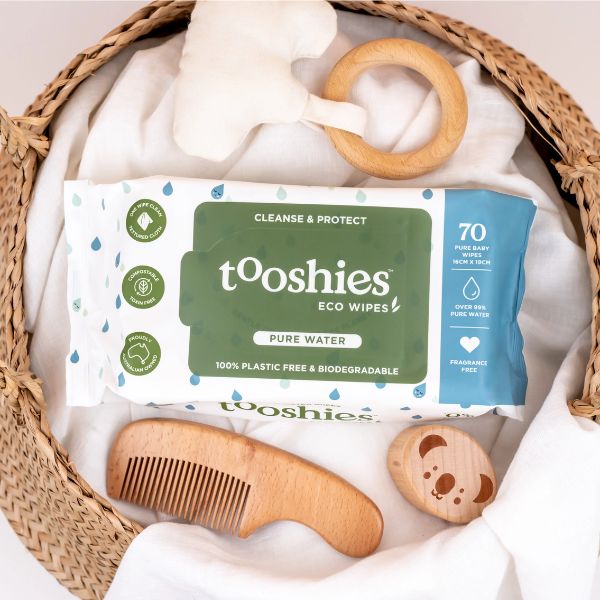 Tooshies ECO Pure Water Baby Wipes 70pk