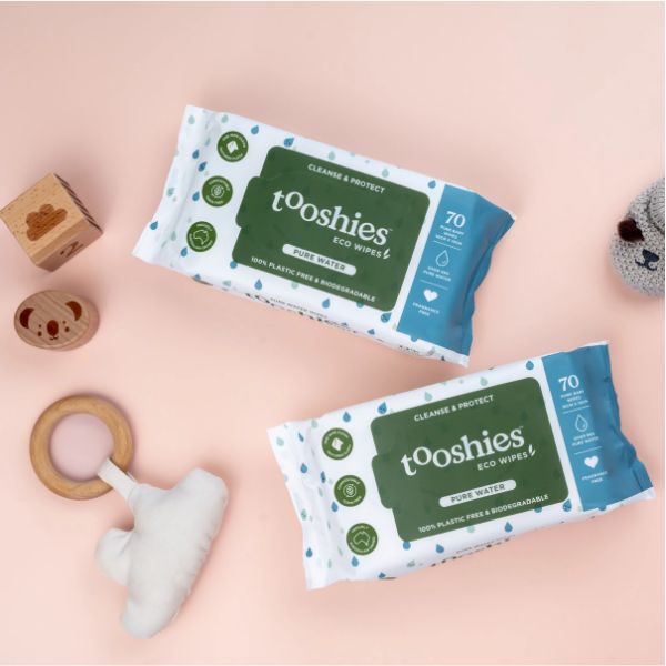 Tooshies ECO Pure Water Baby Wipes 70pk