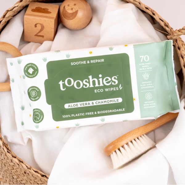 Tooshies ECO Wipes Aloe Vera & Chamomile 70pk