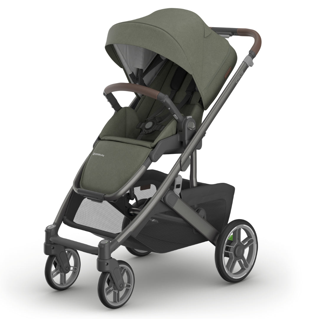 UPPAbaby Cruz V3 Stroller EVELYN (Meadow Green/Graphite Frame/Chestnut Leather)