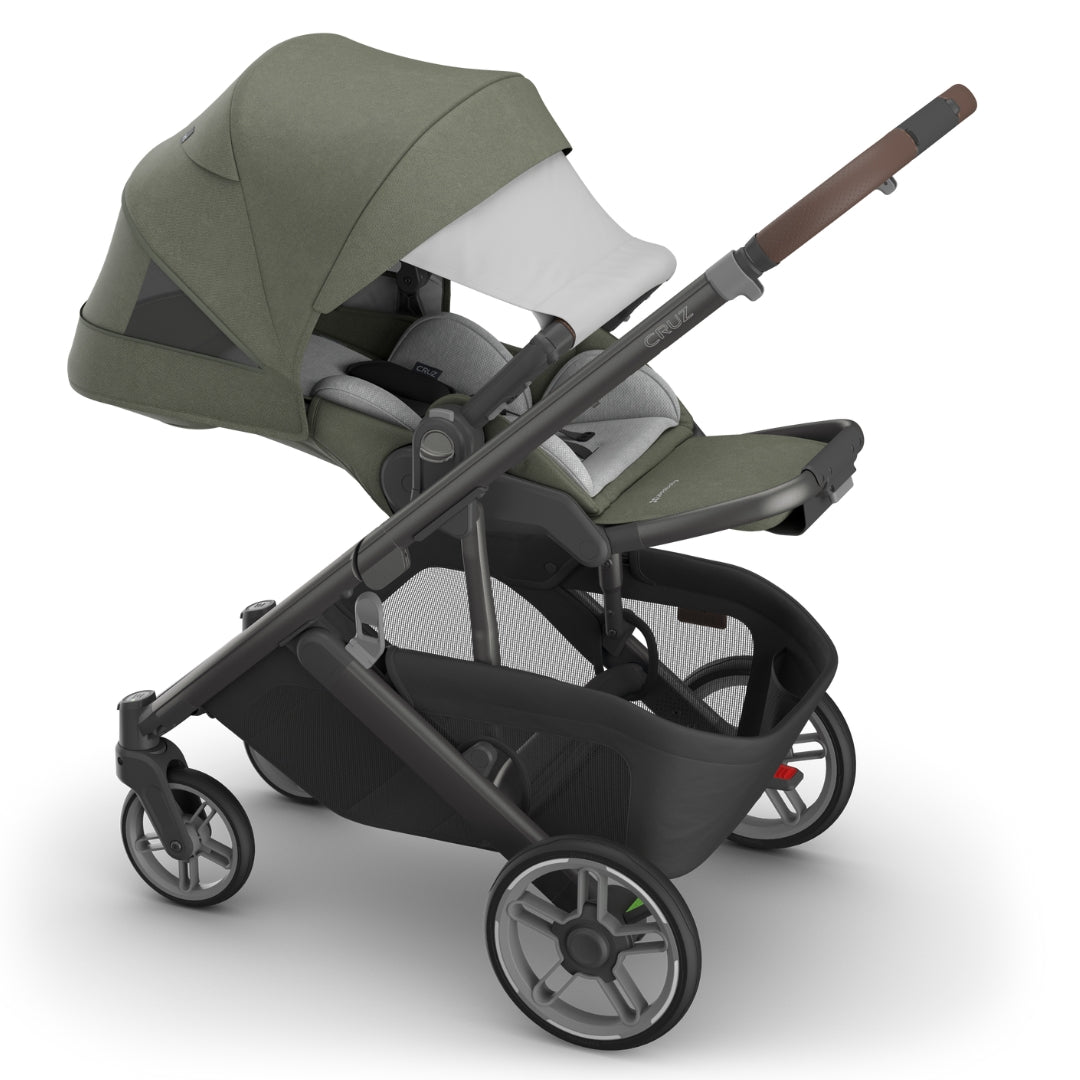 UPPAbaby Cruz V3 Stroller EVELYN (Meadow Green/Graphite Frame/Chestnut Leather)