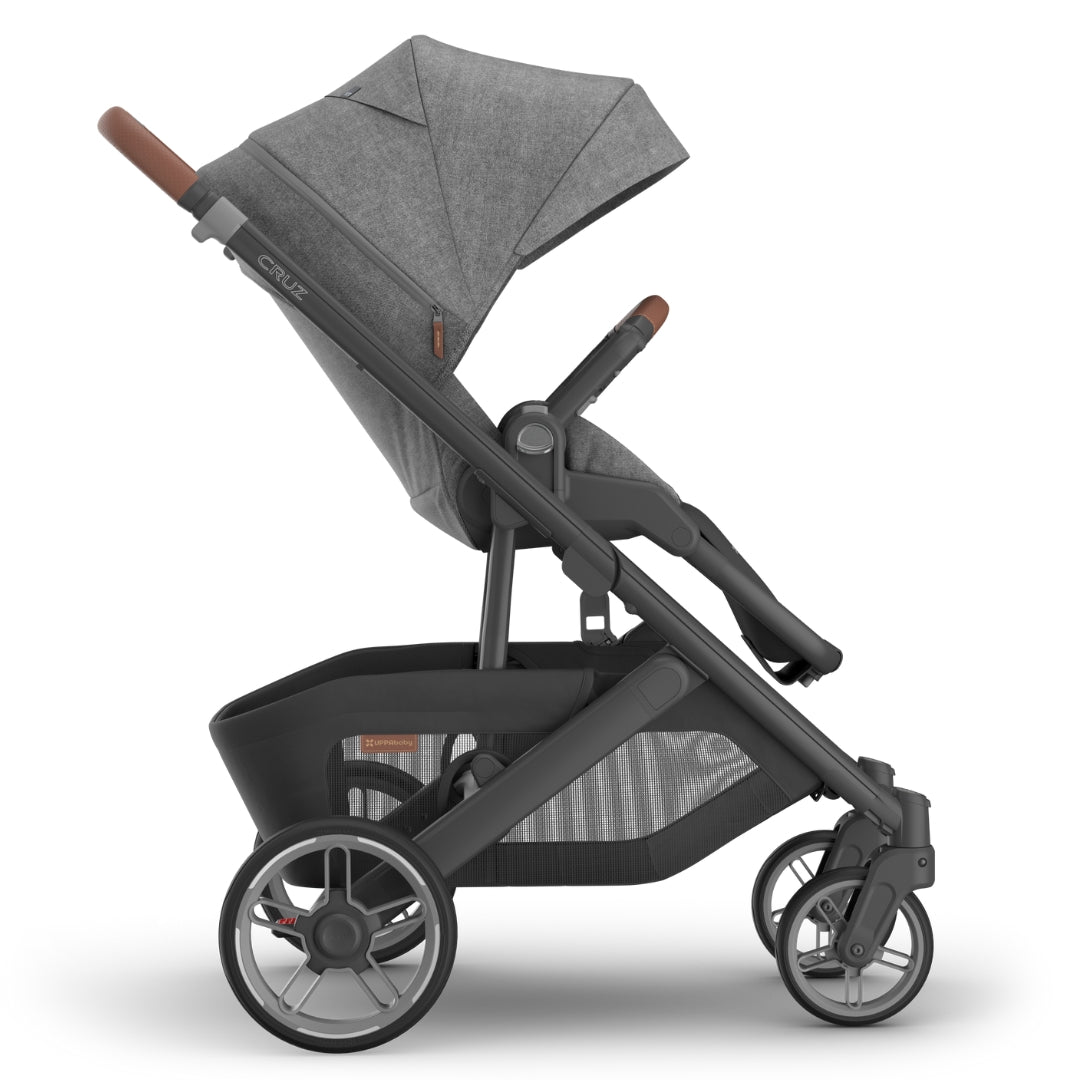 UPPAbaby Cruz V3 Stroller GREYSON (Charcoal Melange/Carbon Frame/Saddle Leather)