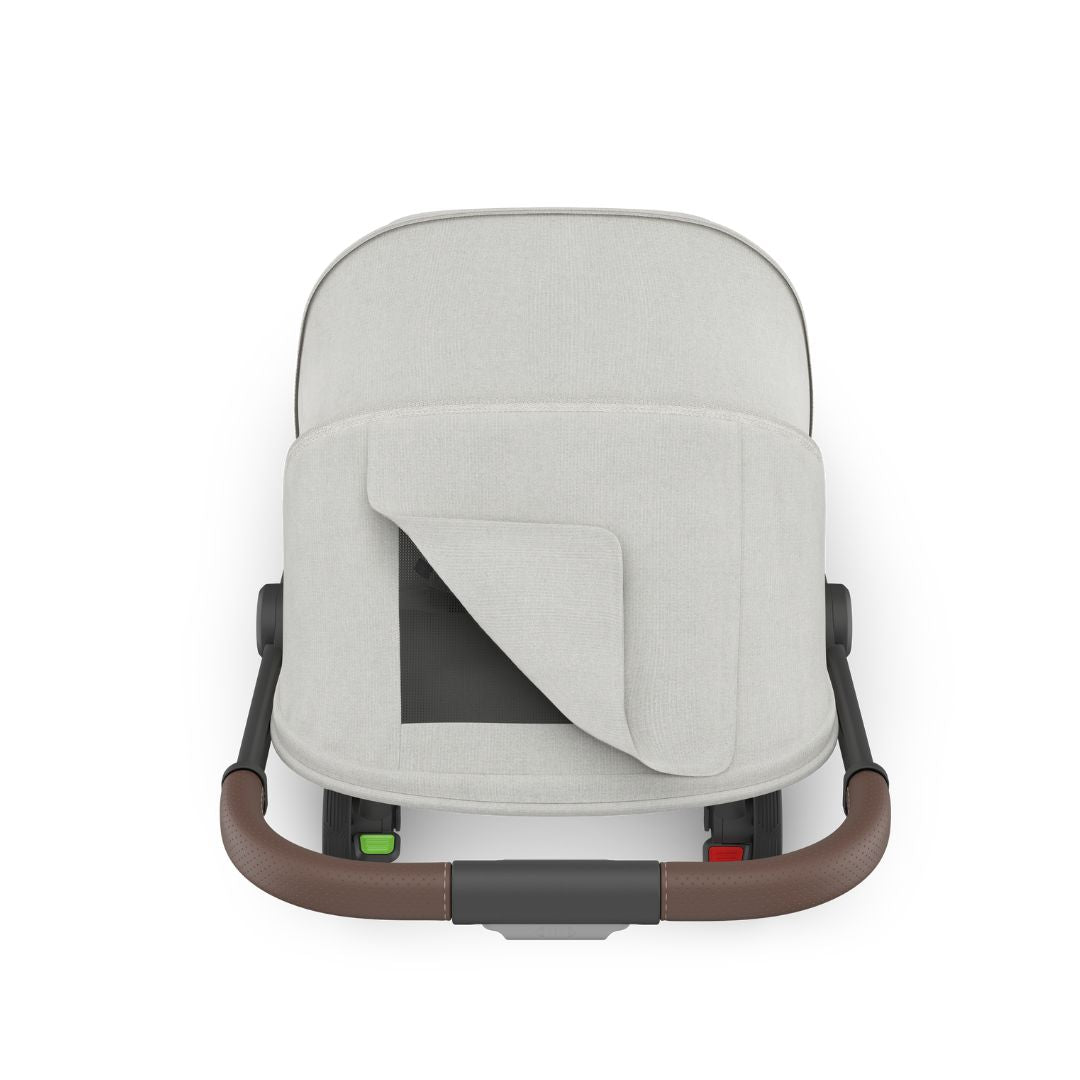 UPPAbaby Minu V3 Stroller Pearl Grey Jacquard/Carbon Frame SAVANNAH