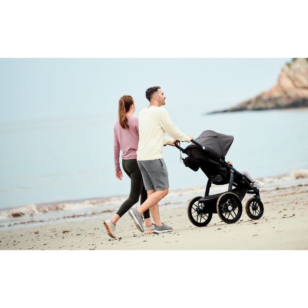 UPPAbaby RIDGE Pram JAKE (Charcoal/Grey) + Bassinet + Bassinet Adaptors