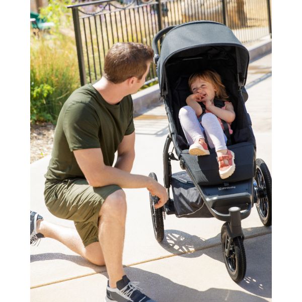 UPPAbaby RIDGE Pram JAKE (Charcoal/Grey) + Bassinet + Bassinet Adaptors