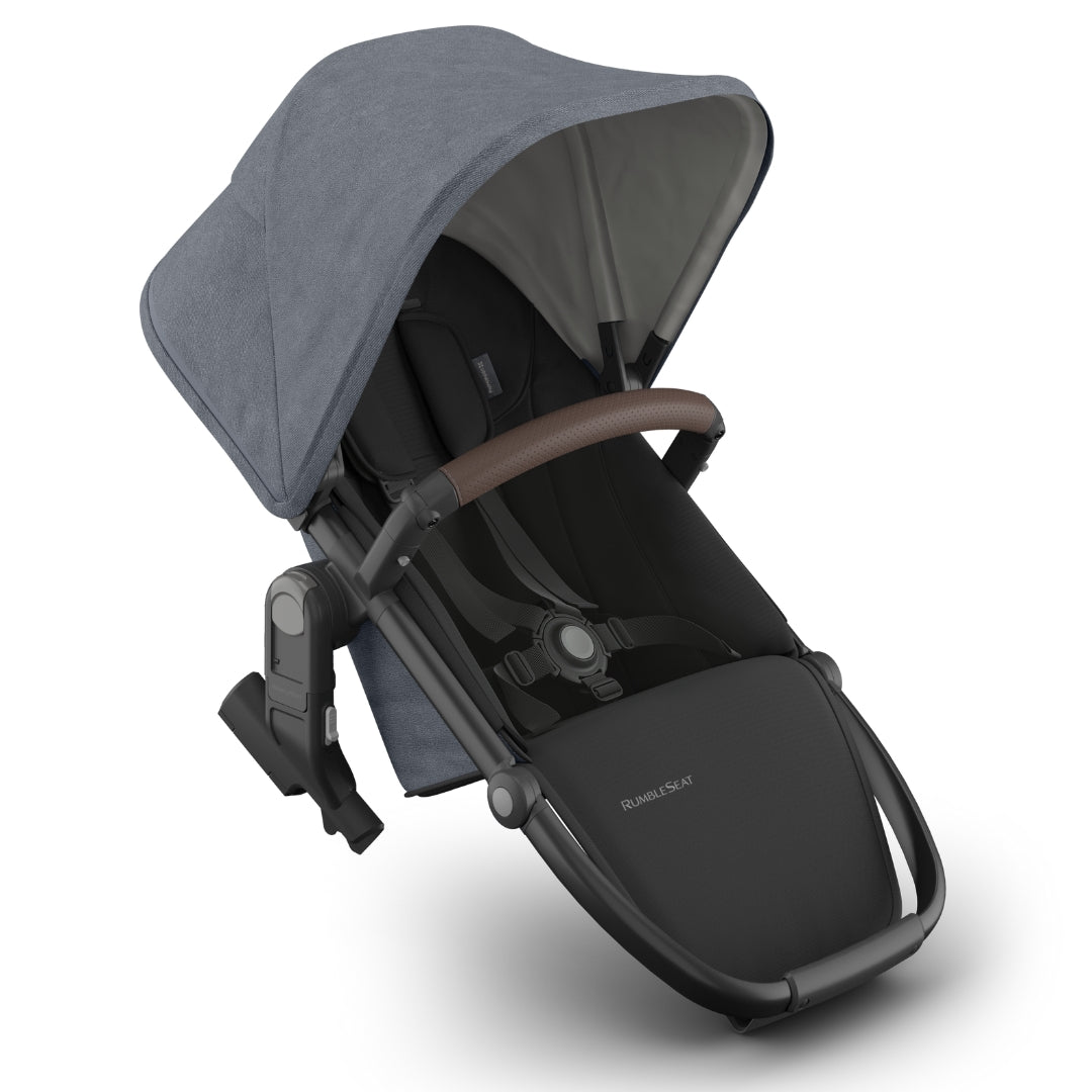 UPPAbaby VISTA V3 Rumble Seat JULIAN (Dusty Blue Melange/Carbon Frame/Chestnut Leather)