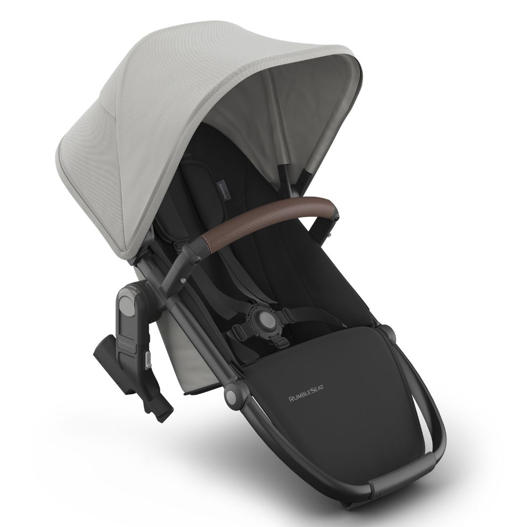UPPAbaby VISTA V3 Rumble Seat SAVANNAH (Pearl Grey Jacquard/Carbon Frame/Chestnut Leather)