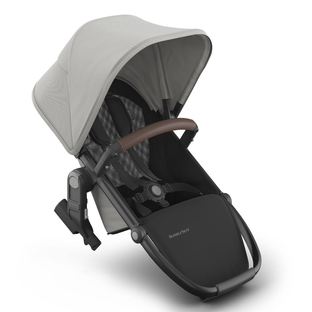 UPPAbaby VISTA V3 Rumble Seat SAVANNAH (Pearl Grey Jacquard/Carbon Frame/Chestnut Leather)