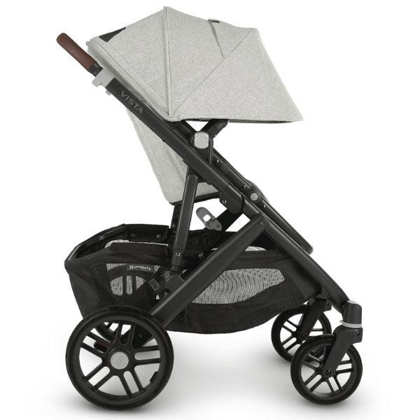UPPAbaby VISTA V2 Pram with Bassinet ANTHONY (White & Grey Chenille/Carbon/Chestnut Leather)