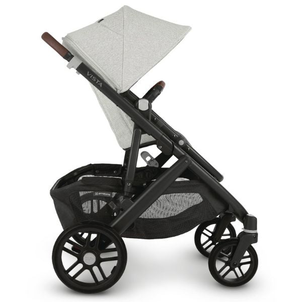 UPPAbaby VISTA V2 Pram with Bassinet ANTHONY (White & Grey Chenille/Carbon/Chestnut Leather)