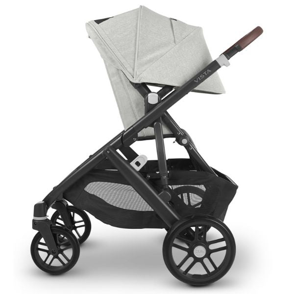 UPPAbaby VISTA V2 Pram with Bassinet ANTHONY (White & Grey Chenille/Carbon/Chestnut Leather)
