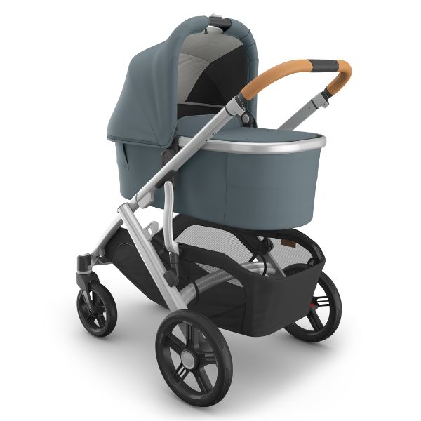 UPPAbaby Vista V3 Pram with Bassinet CALLUM (Stone Blue/Silver Frame/Sand Leather)