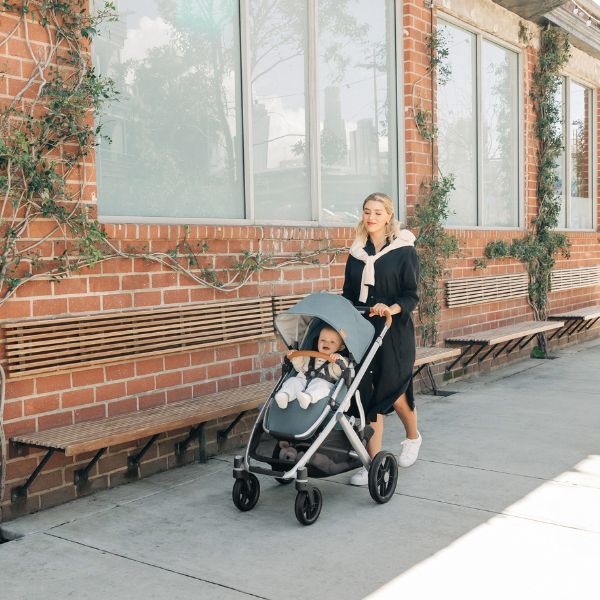 UPPAbaby Vista V3 Pram with Bassinet CALLUM (Stone Blue/Silver Frame/Sand Leather)