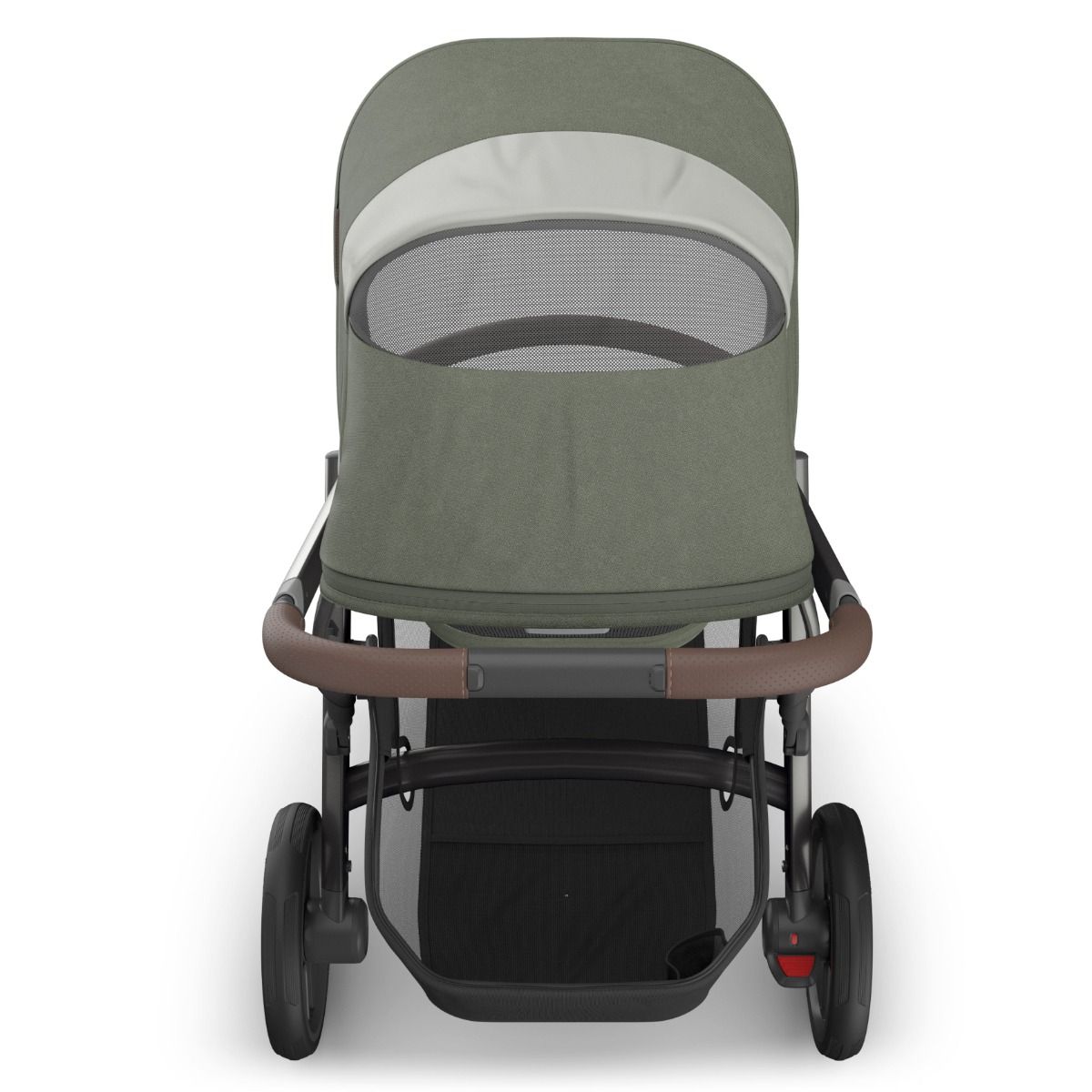 UPPAbaby Vista V3 Pram with Bassinet EVELYN (Meadow Green/Graphite Frame/Chestnut Leather) + Rumble Seat V3