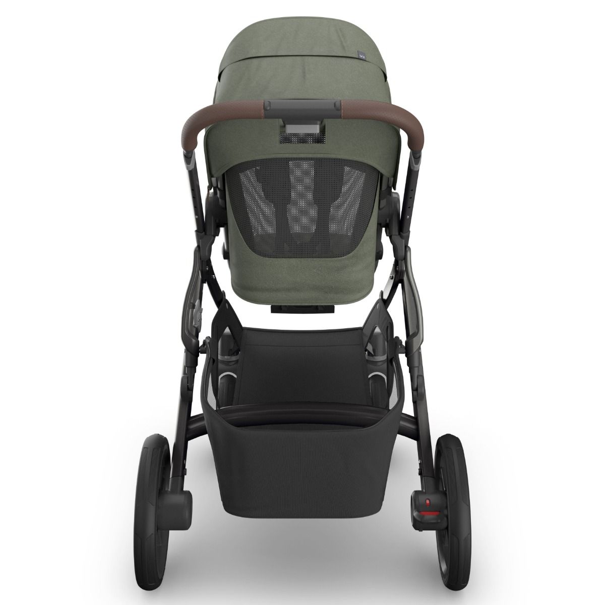 UPPAbaby Vista V3 Pram with Bassinet EVELYN (Meadow Green/Graphite Frame/Chestnut Leather) + Rumble Seat V3