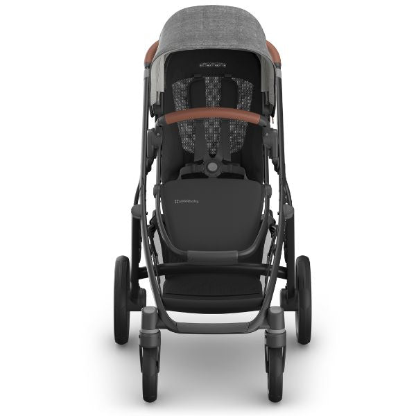 UPPAbaby Vista V3 Pram with Bassinet GREYSON (Charcoal Mélange/Carbon Frame/Saddle Leather) + Rumble Seat V3