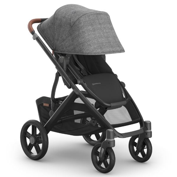 UPPAbaby Vista V3 Pram with Bassinet GREYSON (Charcoal Mélange/Carbon Frame/Saddle Leather) + Rumble Seat V3