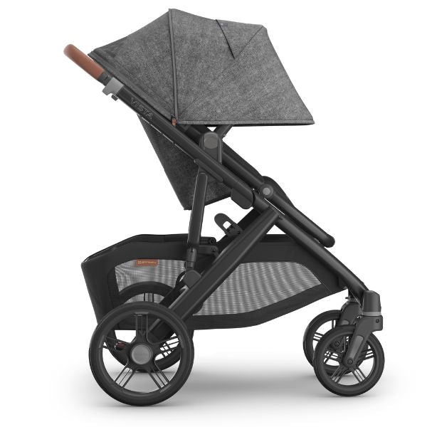UPPAbaby Vista V3 Pram with Bassinet GREYSON (Charcoal Mélange/Carbon Frame/Saddle Leather) + Rumble Seat V3