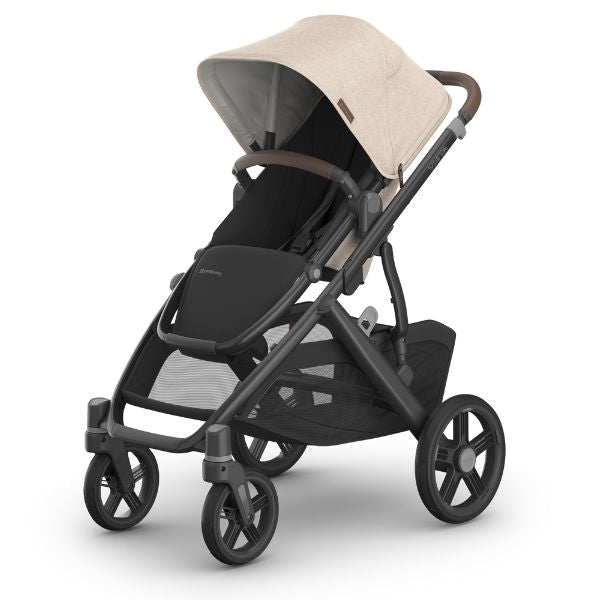 UPPAbaby Vista V3 Pram with Bassinet LIAM (Oat Mélange/Carbon/ Chestnut Leather) + Rumble Seat V3