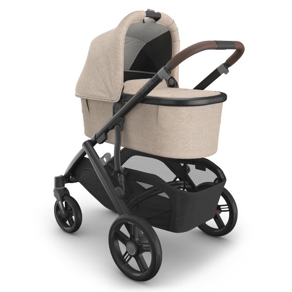 UPPAbaby Vista V3 Pram with Bassinet LIAM (Oat Mélange/Carbon/ Chestnut Leather) + Rumble Seat V3