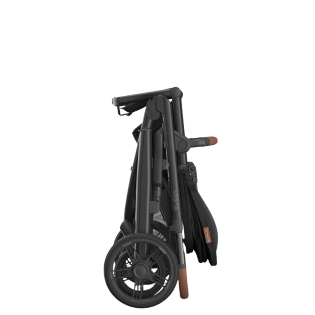 UPPAbaby Vista V3 Pram NORI-EXCLUDES BASSINET (Charcoal/Carbon Frame/Saddle Leather)