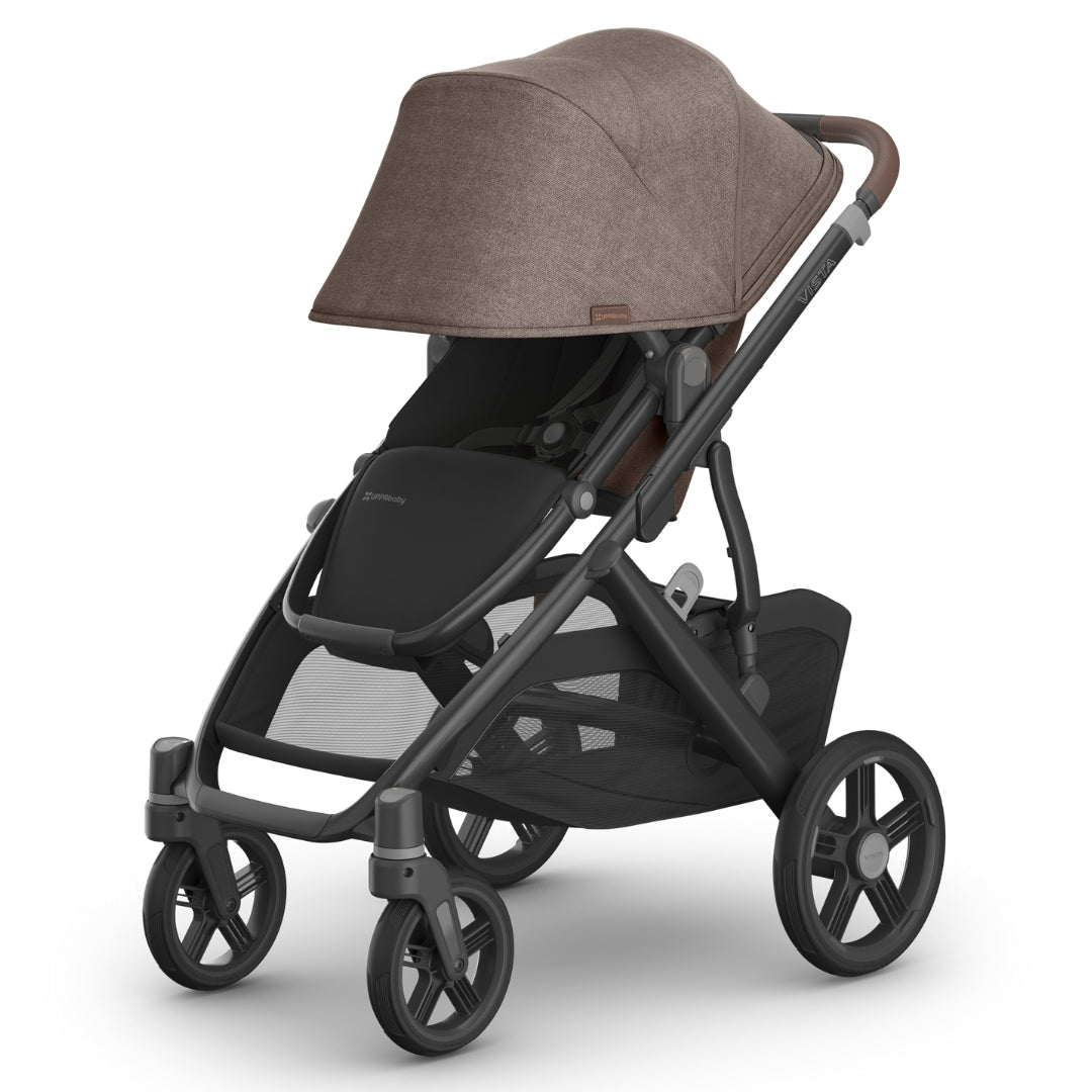 UPPAbaby Vista V3 Pram with Bassinet OWEN (Mocha Melange/Carbon Frame/Chestnut Leather)