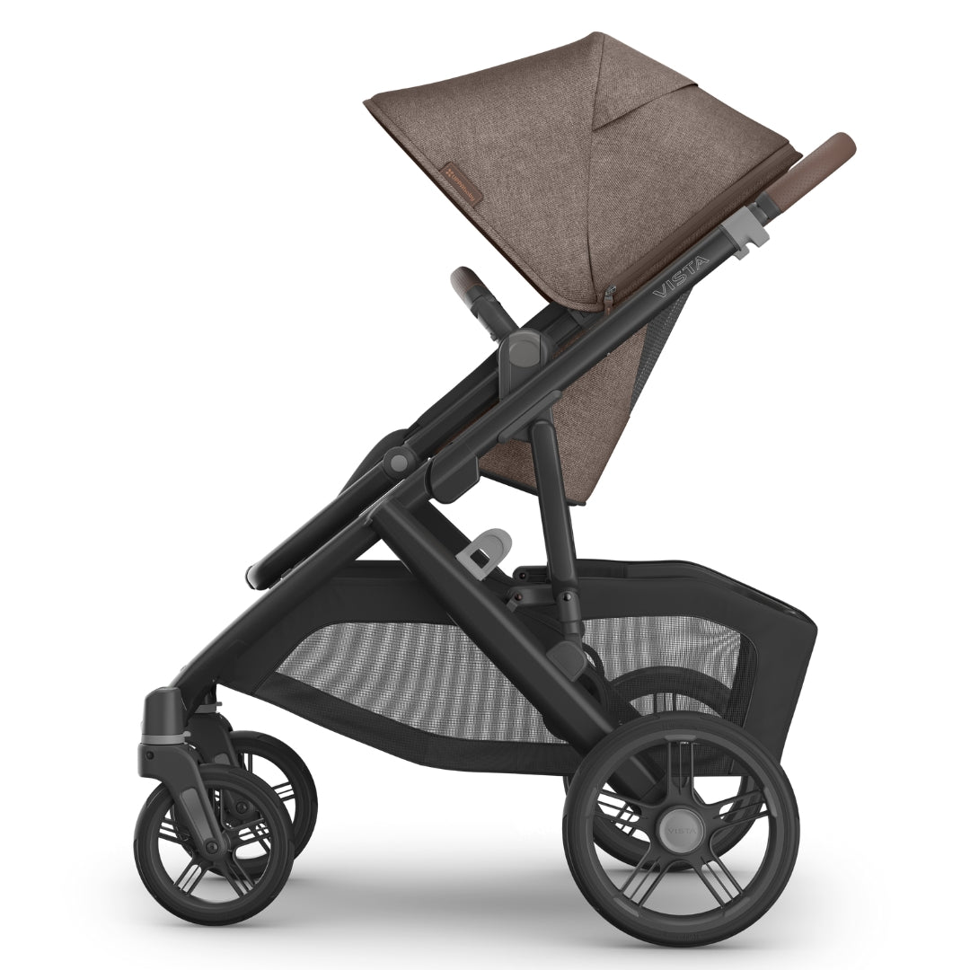 UPPAbaby Vista V3 Pram with Bassinet OWEN (Mocha Melange/Carbon Frame/Chestnut Leather)