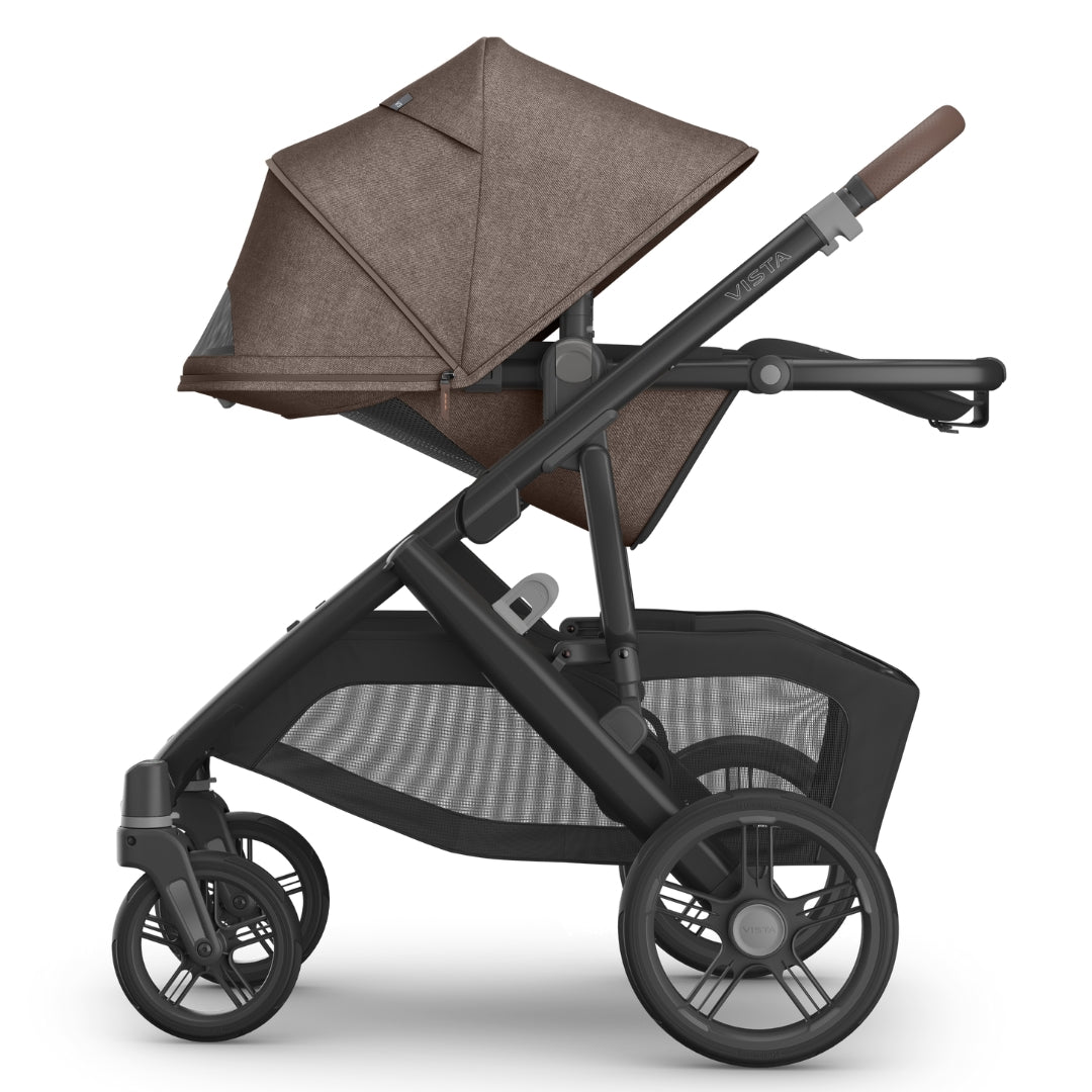UPPAbaby Vista V3 Pram with Bassinet OWEN (Mocha Melange/Carbon Frame/Chestnut Leather)