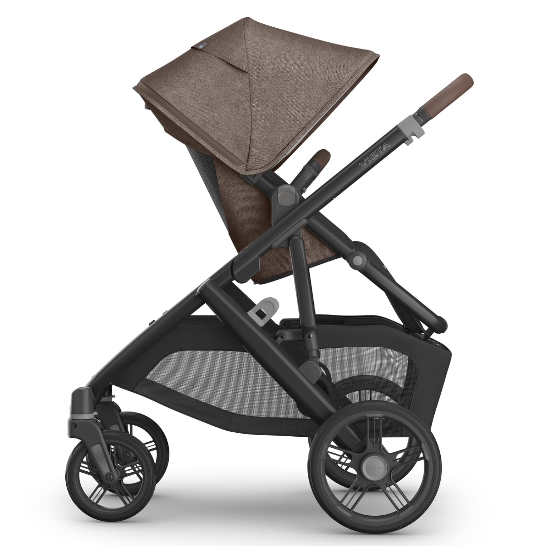 UPPAbaby Vista V3 Pram with Bassinet OWEN (Mocha Melange/Carbon Frame/Chestnut Leather)